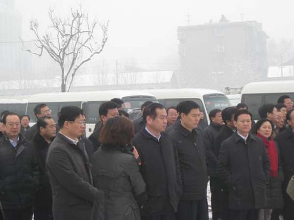 濟南市市委、市政府領(lǐng)導(dǎo)視察我院承建的歷史建筑保護工程