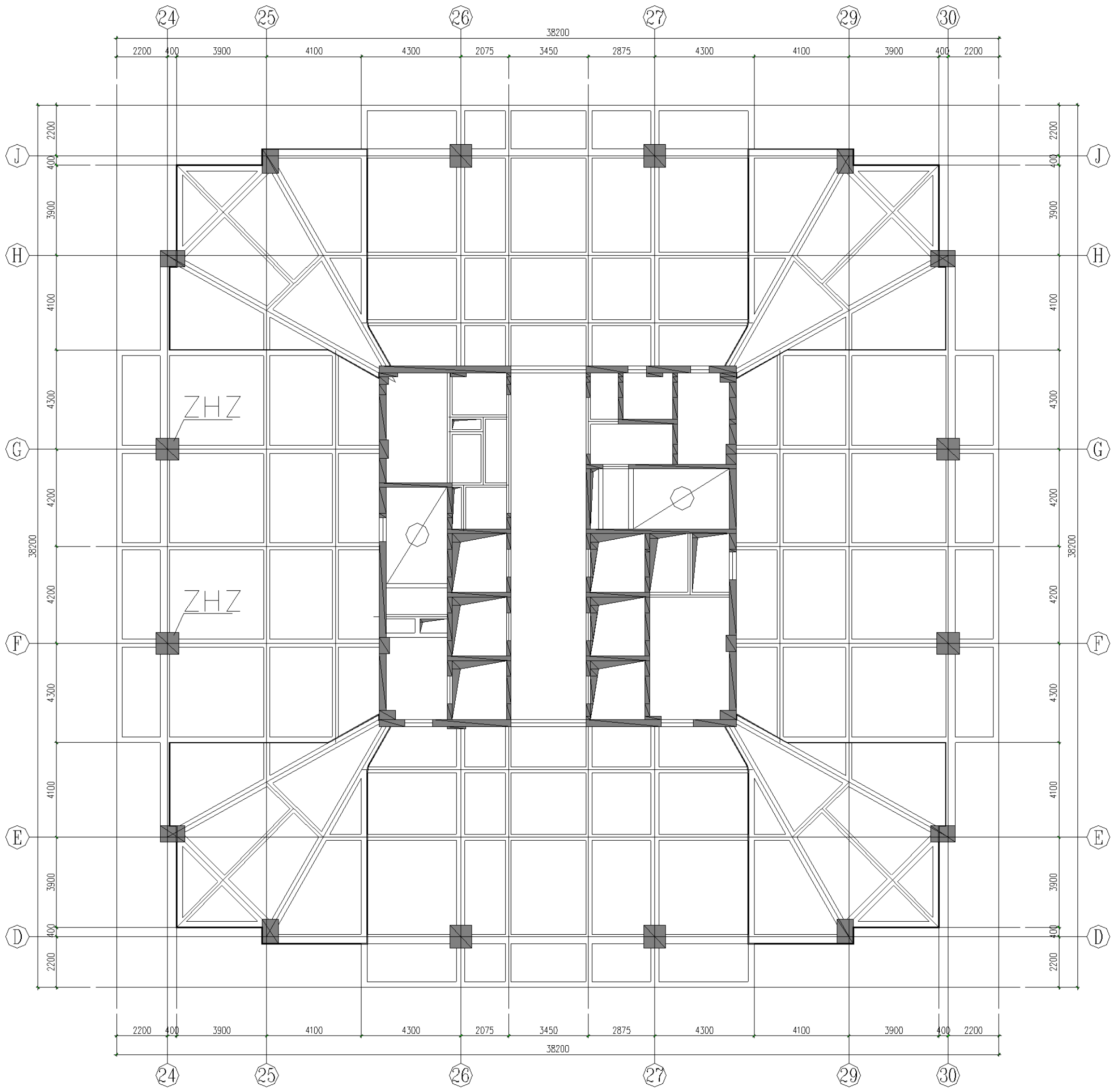 （2011年）濟南黃金時代，柱混凝土置換